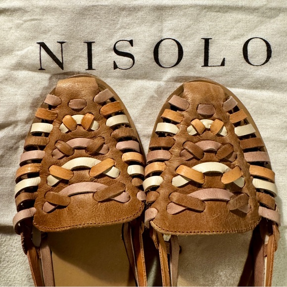 Nisolo Huarache Flats, Almond (tan) - Women’s size 8 - Picture 1 of 4